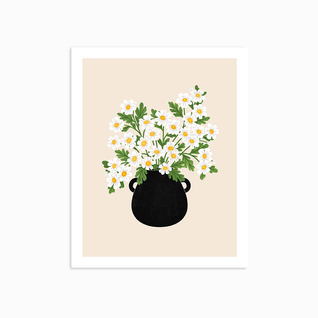 Feverfew Vase | Art Print